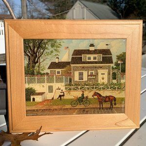 Charles Wysocki's New England Early American Folk Art Tile Wall Decor